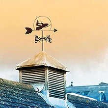 Yacht Ornament Weathervane Windblown Metal Weathervane with Wind Direction Indicator Outdoor Metal Bracket Weather Vane Garden Courtyard Decoration Professional Measuring Tools
