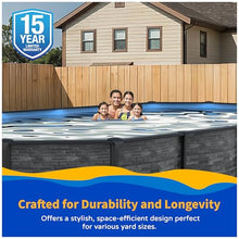 Blue Wave Marbella 12-ft x 24-ft Oval 52-in Deep Above Ground Swimming Pool – Steel Wall & Top Rails, Sand Filter, Skimmer, Liner, A-Frame Ladder & Maintenance Kit – Complete Outdoor Pool Accessories