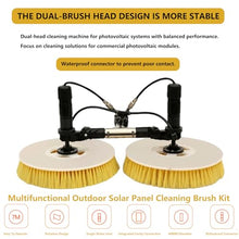 Lissontine Solar Panel Cleaning Brush, Automatic Outdoor Window Glass Solar, Electric Water Fed Kit, Extendable Water Fed Pool Cleaning Brush and Other Cleaning Activities 7.5M-Dualuse