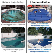 Pool Mesh Tarps 1 3 6 9 10 13 16 19 23 26 29 32 33 Foot, Liquid Cover Para Piscina for Inground Rectangle / Kidney Shaped/ Octagon Wimming Pool, Heavy Duty Winter Protector Blanket(3X3.5m/9.8X11.5ft)