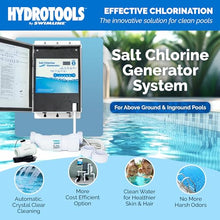 SWIMLINE HYDROTOOLS 87615 Salt Water Chlorine Generator System For Pools Up To 15K Gallons, 7 Titanium Plates 0.8 Lbs CL Output, Universal Compatibility Easy Install Above & Inground Swimming Pools