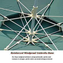 USZWBY Garden Parasol Umbrella 2.2m with Crank Handle,Compact Sun Shade for Outdoor Patio Spaces,8 Ribs,Without Tilt