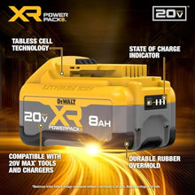 DEWALT 20V MAX XR 8Ah POWERPACK Lithium Ion Battery, 2-Pack (DCB2108-2)