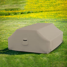 Covers & All Picnic Table Cover, 12 Oz Waterproof UV & Weather Resistant Protector, Outdoor Patio Table Bench Outside Furniture Cover with Air Vents & Drawstrings (98”L x 63”W x 37”H, Beige)