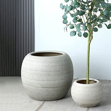 Planting Pot Ceramic Flower Pot Plant Container Oversized Spherical Floor Planter Mall Decoration Courtyard Large Green Flower Pot Indoor Plant Pot (Color : L)