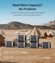 Dabbsson DBS2300 Plus Portable Power Station with DBS3000B Extra Battery, Expand Capacity of Battery Generator from 2330Wh to 5330Wh, Solar Generator for Outdoor Camping, Home Backup, Emergency, RV