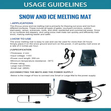 ZRUTIMI Heated Snow melt Pads for Sidewalks ， Heated Outdoor Pads for stairways - Electric Non-Slip Snow melt Pads for Winter Snow Removal - Heated Snow melt Pads for driveways(50x400cm/20x158in)