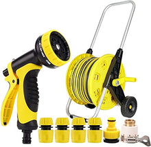 CFDZCP Portable Hose Pipe Reel，Sturdy Frame for General Use，Garden Hose Reel Cart with Wheels for Outdoor Yard Watering Equipment(80M Hose)