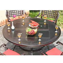 cfycfy987 Grilling Table Outdoor Cast Aluminum Tables Domestic Charcoal Barbecue Table Electric Oven Courtyard Terrace Garden Leisure European (Without Chair) Outdoor