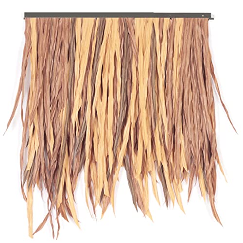 1.64x13.12ft Raffia Grass Thatch Roofing Blind Grass, Duck Boat Blinds Thatched Tiles Palm Thatch Rolls Straw Roof, Natural Thatch Decorations Cover Simulation Thatch for Umbrella Covers Mini Bar ( Si