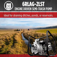 Red Lion 6RLAG-2LST Semi-Trash Gas Powered Transfer Pump, 150 GPM, 208cc
