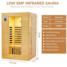 Garvee 2024 Upgrade 2 Person Infrared Sauna Wood