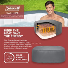 Bestway Coleman Hawaii AirJet Inflatable Hot Tub with EnergySense Cover Grey + 6 Spa Seats + 3 Pillows