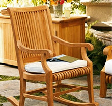 WholesaleTeak Grade A Teak Wood Outdoor Patio Giva Rocker/Rocking Arm Chair (Cushion not Included) #WHRKGV