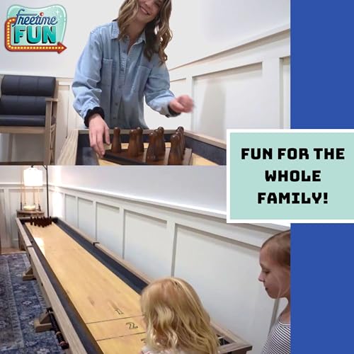 Freetime Fun 12 FT Shuffleboard Table Rustic Oak