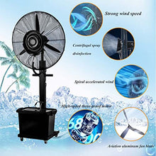 CUTPOIY 26" Oscillating Fan with Misting System, Outdoor Cooling Fan with 90° Pivoting Spray, High-Efficiency Floor Fan for Patio, Garden, and Industrial Use, 320W, 320W/26in