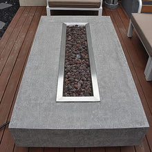 Elementi Hampton Natural Gas Fire Pit Table Cast Concrete 56 x 32-in