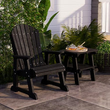 Wildridge Heritage Two-Tier End Table, Black - Outdoor Weather Resistant Recycled Plastic Furniture for Patio
