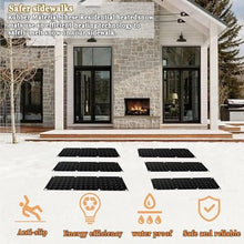 Heated snow melting mat, outdoor stair anti-slip winter de-icing and ice melting product, winter snow and ice melting mat 2 inches/hour fast melting, suitable for winter outdoor stair doorway(5 Pcs,30