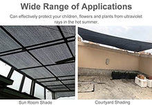 WYBB Shade Cloth 90% Black Shade Cloth Taped Edge with Buttonhole, Rectangle Courtyard Shade Netting, for Livestock Housing/Plant Cover/Backyard/Sun Room (Size : 10m x 12m)