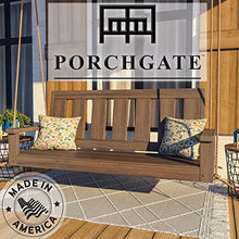 Porchgate Amish Heavy Duty 700 Lb Ardmore Porch Swing W/Ropes (4 Foot, Warm Walnut Stain)