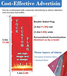 Innovz Advertising Flags for Outside with Stand, 5-16ft Telescopic Custom Feather Flag Pole Kit, Heavy Duty Aluminum Banner Poles for Commercial Sign(10pack)