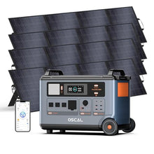 OSCAL PowerMax 6000 Solar Generator with 4x200W Solar Panel, 120V/240V