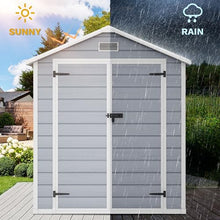 DWVO 6x4.4ft Resin Large Storage Shed with Window & Vents & Floor