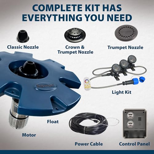 Airmax EcoSeries Floating Fountain, 1/2 HP with Color Changing LED Kit