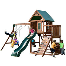 Swing-N-Slide Knightsbridge Wooden Swing Set with Slide and Swings Wood