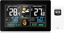 JDXQBLD Weather Station, Professional Home Meteorological Weather Station, Indoor Outdoor Digital Thermometer Hygrometer, with Large LCD Screen, Outdoor Sensor, Weather