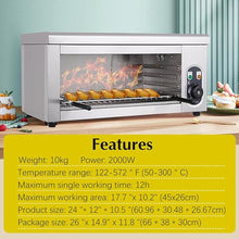 saditesdk Commercial Electric Cheese Melter Grill, Adjustable Temperature Salamander Broiler for Perfect Melting and Grilling