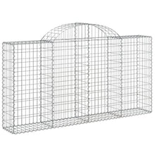 Arched Gabion Baskets 4 pcs Galvanized Iron Outdoor Plant Pots White Black