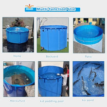 3/4/5/6/7/8/9/10/11/13/16/19/23 Ft Dia Outdoor Pools Above Ground, Round Frame Swimming Pool/Fish Pond W/Flow Control Valve for Backyard/Parties/Garden, Kids Paddling Pool(1.8X0.8M/2034L/530GAL)