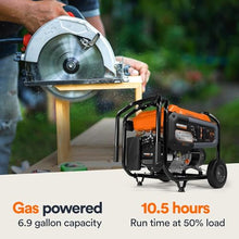 Generac 8,125 Starting Watt Portable Gas Generator, Wheels And Handle Kit