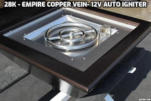 USA Firebowls Outdoor Square Fire Bowl Empire Copper Vein