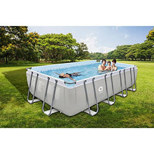 JLeisure Avenli Above Ground Rectangular Swimming Pool Gray