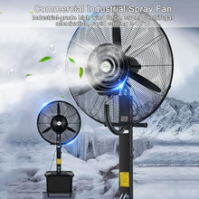 CUTPOIY Pedestal Misting Fan, 40L Water Tank, Large Commercial Spray Fan, Adjustable Height, for Greenhouse Factory Workshop, 65cm/25.6in