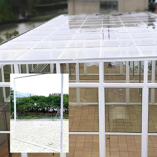 Polycarbonate Greenhouse Board, Polycarbonate roof Board, Waterproof and UV-Resistant Transparent Plastic roof, Used for Greenhouse Replacement(3mm,1.8x20m/6x65.6ft)