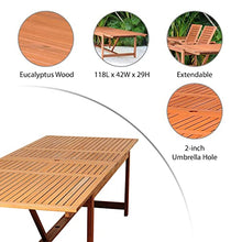 Brampton Patio Indi 11-Piece Dining Set 100% FSC Eucalyptus Wood Brown