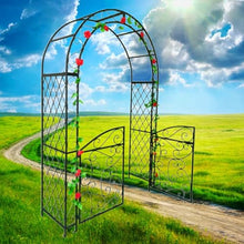 OREKPOT Metal Garden Arbor, Outdoor Pergola Arbor, Assemblable Arch Trellis for Various Climbing Plant Roses Vines Wedding Party Decoration，180cm/70.9in