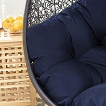 Modway EEI-739-NAV-SET Encase Swing Outdoor Patio Lounge Chair, With Stand, Navy