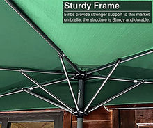 QZQHNYJ Parasol Garden Patio Umbrella Solid Color Rectangle Patio Umbrella, Sun-Resistant Balcony Beach Playing Fields Villa Shops Outdoor Parasol Umbrella, W