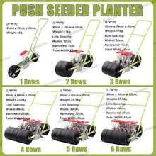 zhenmaster Manual Vegetable Seede, Hand Push Garden Seeder with Adjustable Row spacing. Available in 1/2/3/4/5/6 Row configurations, This Portable Manual Seeder Handles Corn, Soybean.(5row)