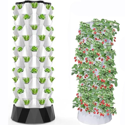 Garden Hydroponic Growing System Vertical Tower - Vegetable Plant Tower Gift for Gardening Lover - Automate Aeroponics Mini Indoor Outdoor Home Grow Herb,8Layers (8layers