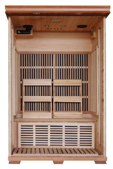 Blue Wave 2 Person Cedar Carbon Infrared Sauna Yukon