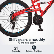 Schwinn Protocol 1.0 Mountain Bike 26-Inch Wheels Full Suspension Red/Blue