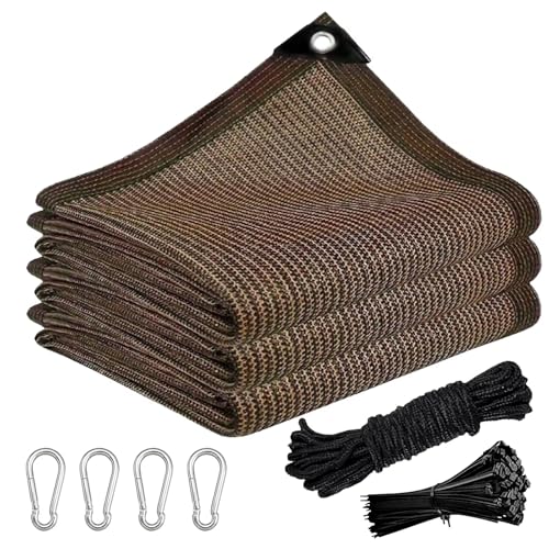 PFGDFSX Garden 42'x54 Sun Shade Sail Square Canopy Shade Cover for Patio Garden Outdoor Backyard, Brown