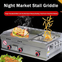 Commercial Gas Griddle, Countertop Flat Top Griddle Stainless Steel Grill, Teppanyaki Fry Pan with Adjustable Temperature, Kitchen LPG Gas Grill for Outdoor Catering