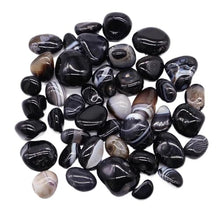 Pebbles Natural Carnelian Evil Eye Red Black Agate Gravel Specimen Square Polished Healing Stone Reiki for Aquarium Fish Tank Home Decor(Color12,1000g)